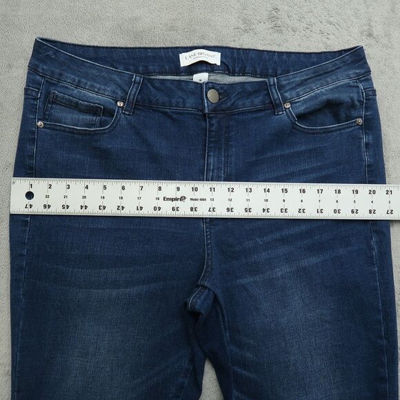 Lane Bryant Jeans Women's Size 18 Blue Mid-Rise Skinny 27" Inseam Distressed - Picture 8 of 16